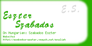 eszter szabados business card